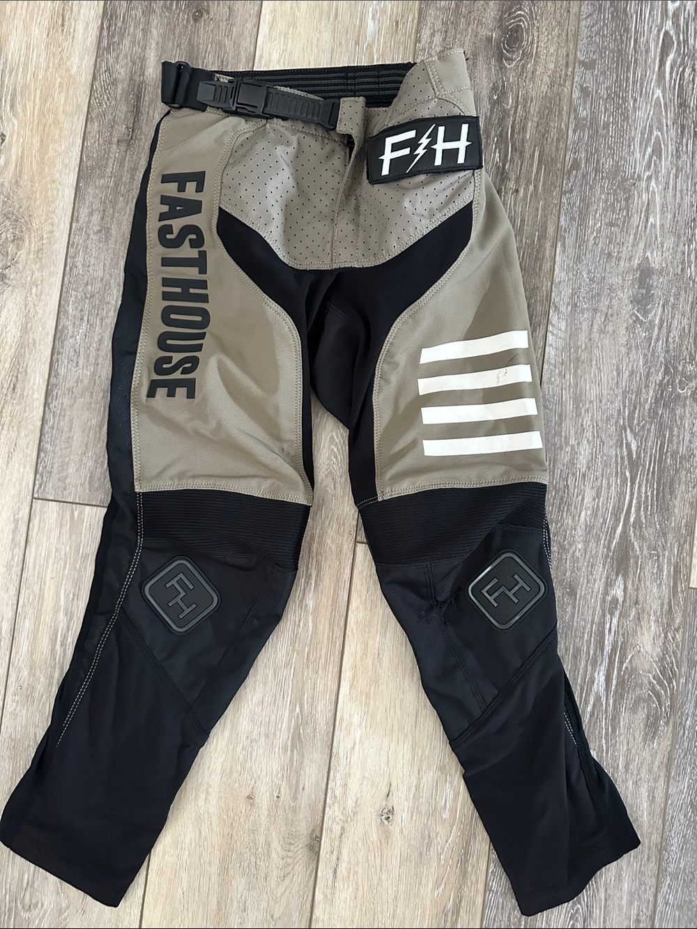 Boys Fasthouse Tan and Black Motocross Pants